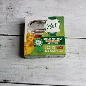 Ball Regular Mouth Mason Canning Jar Lids 1 Box 12 Count Total